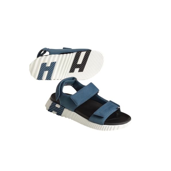 HERMES SANDAL JUNIOR BLEU TURQUIN