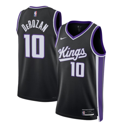 Sacramento Kings Nike Icon Edition Swingman Jersey - Black - DeMar DeRozan - Unisex