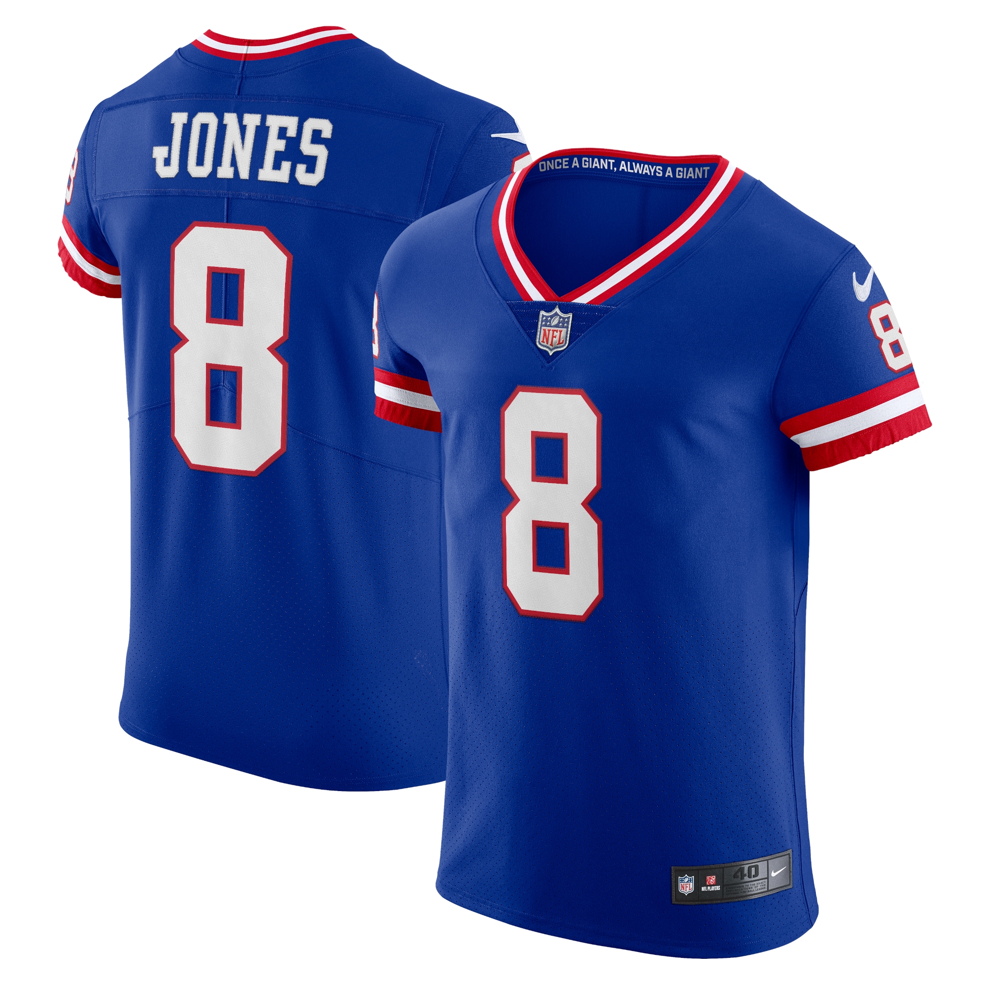 Daniel Jones New York Giants Nike Classic Vapor Elite Player Jersey - Royal