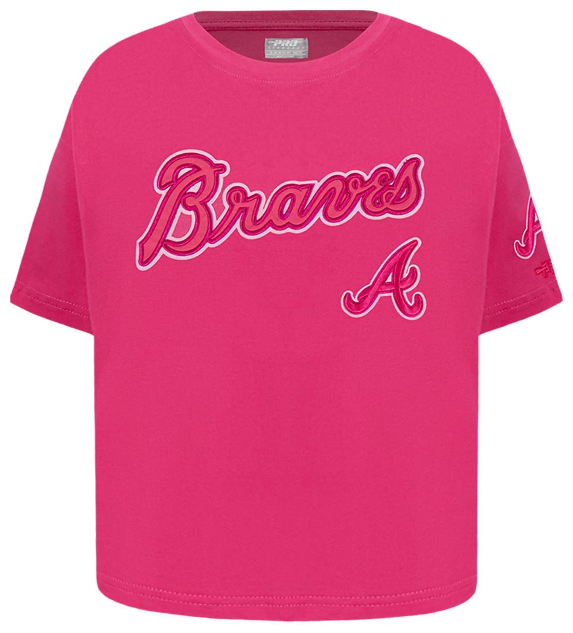 Pro Standard Atlanta Braves Triple Pink Ss Boxy Tee