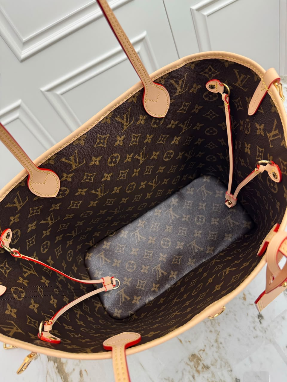 Louis Vuitton Neverfull Inside Out MM Bag Monogram Anniversary 47cm M28376