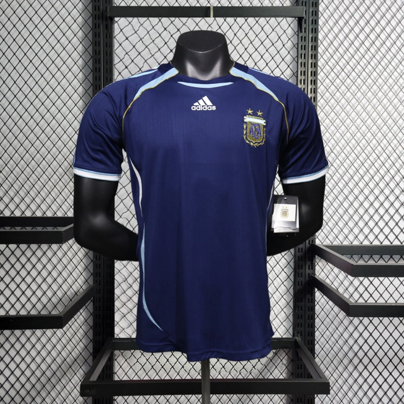 retro player 2006 Argentina away MESSI football jersey Fan version
