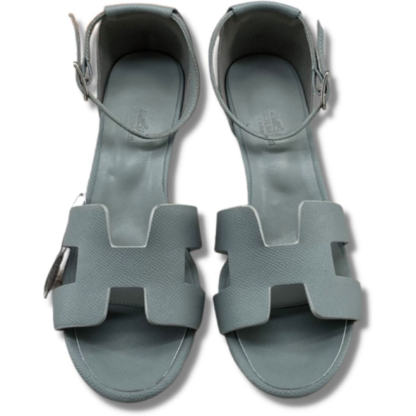 HERMES 50 JADE GREY ENCENS SANDAL
