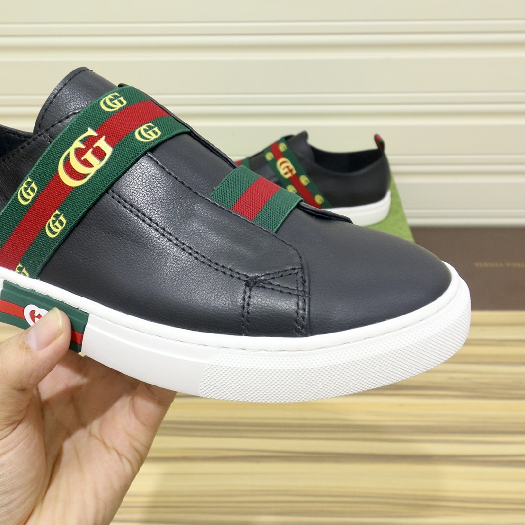 Gucci Gg Slip On Sneaker Leather Black