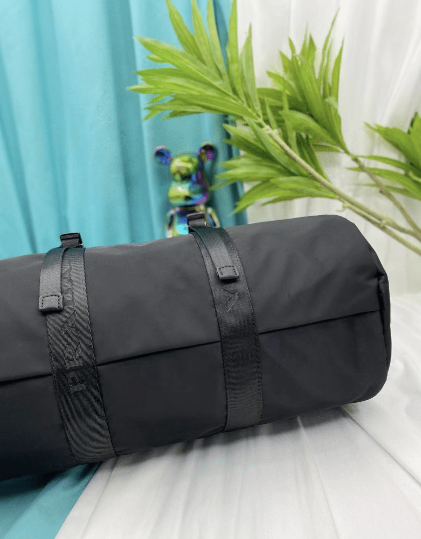 Prada Nylon And Saffiano Leather Duffle Bag