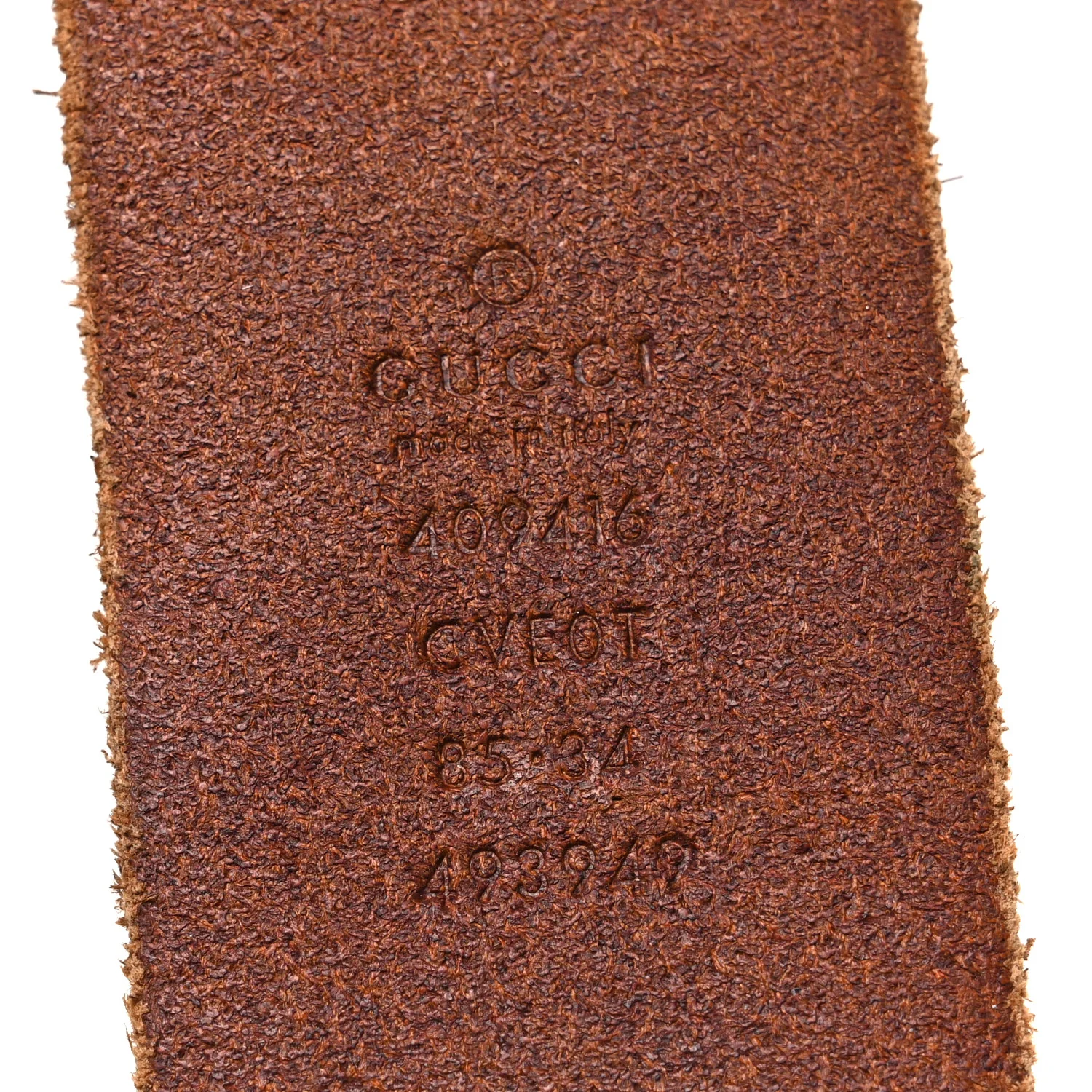 Faded Calfskin Double G Belt  85 34 Cuir