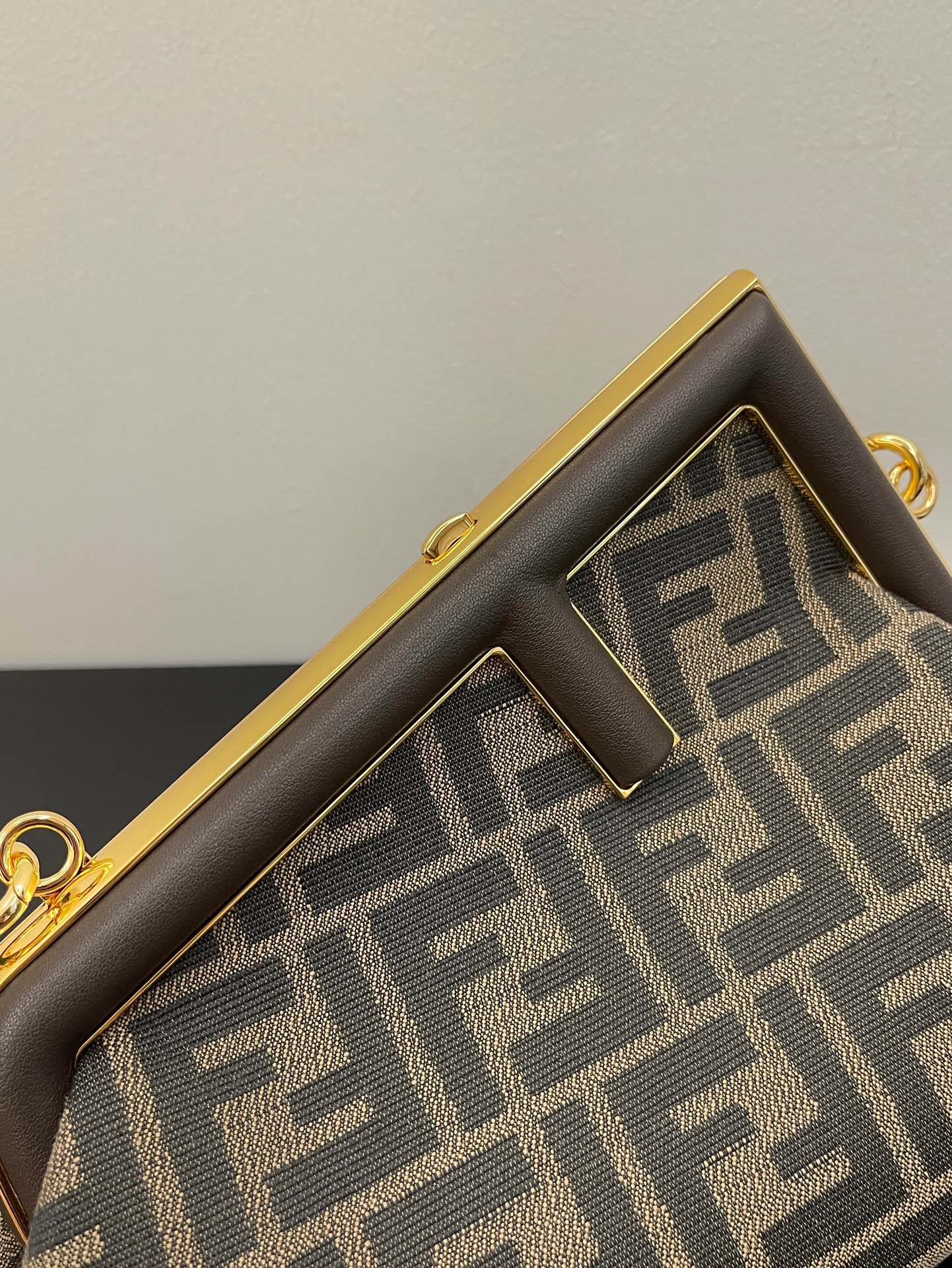 Fendi First Small Ff Brown Bag 26Cm