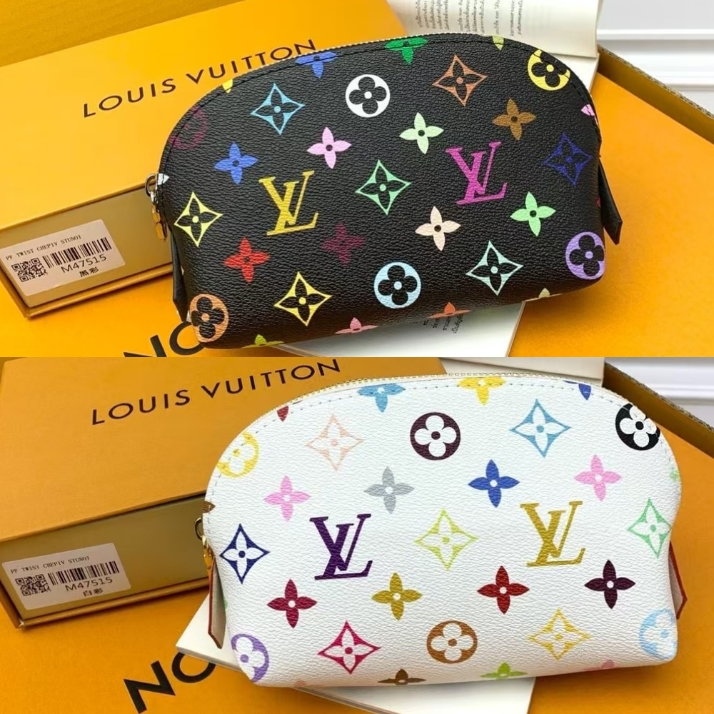 Louis Vuitton X Murakami Cosmetic Pouch PM Monogram Black 19cm