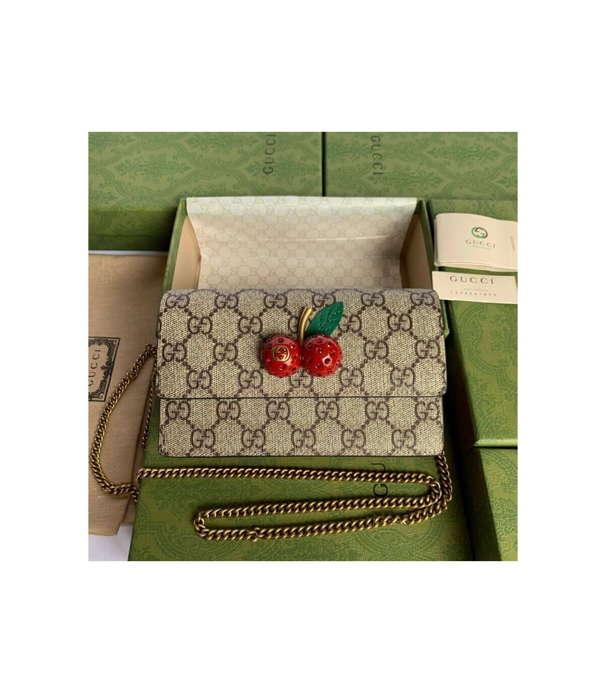 Gucci GG Supreme Mini Bag With Cherries