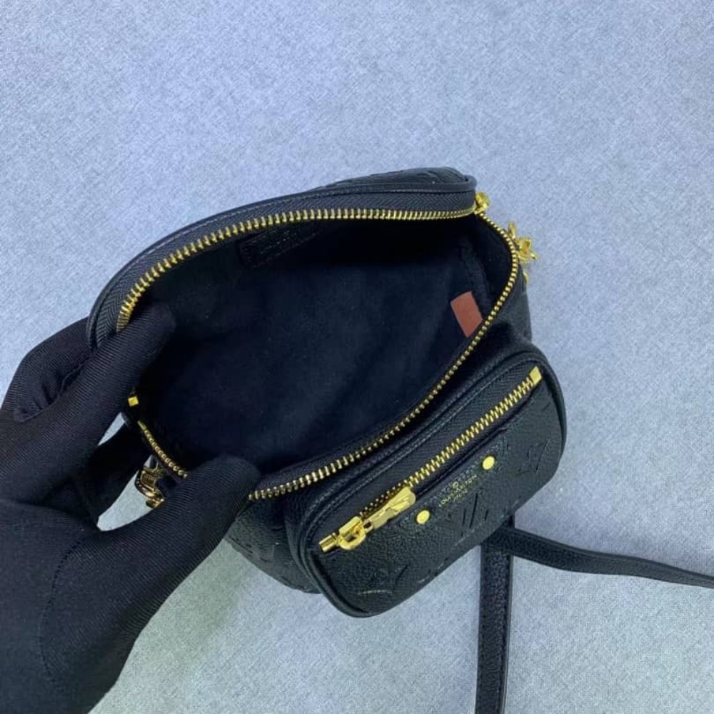 Louis Vuitton Mini Bumbag Black Monogram Empreinte 17Cm M46917