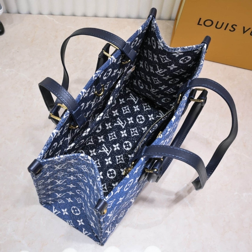Louis Vuitton Onthego MM Denim Bag 35Cm M59608