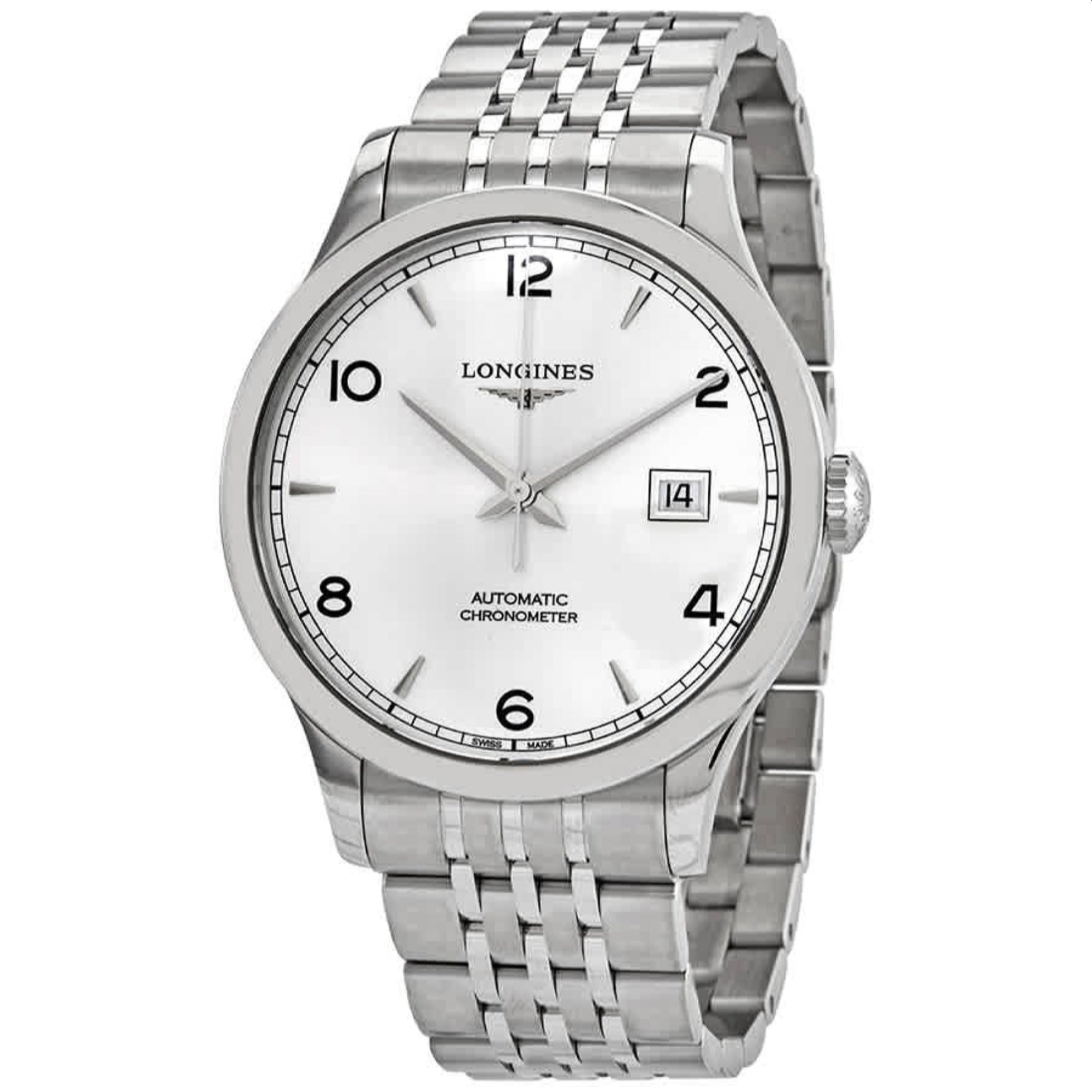 【Super Clone】Longines Men's L2.821.4.76.6 Record Stainless Steel Watch