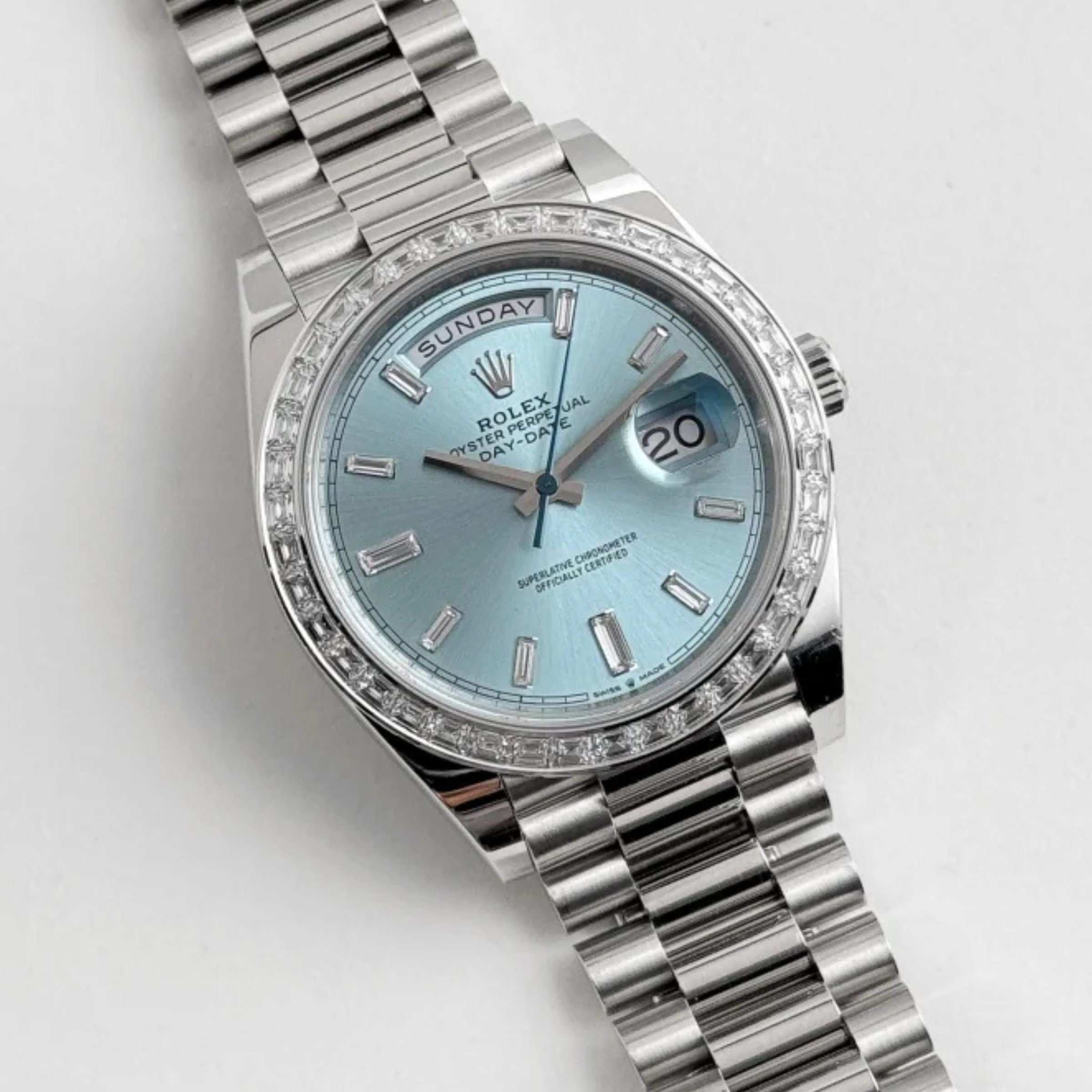 [Superclone] Rolex Day-Date 40mm Ice-Blue Dial President 228396TBR