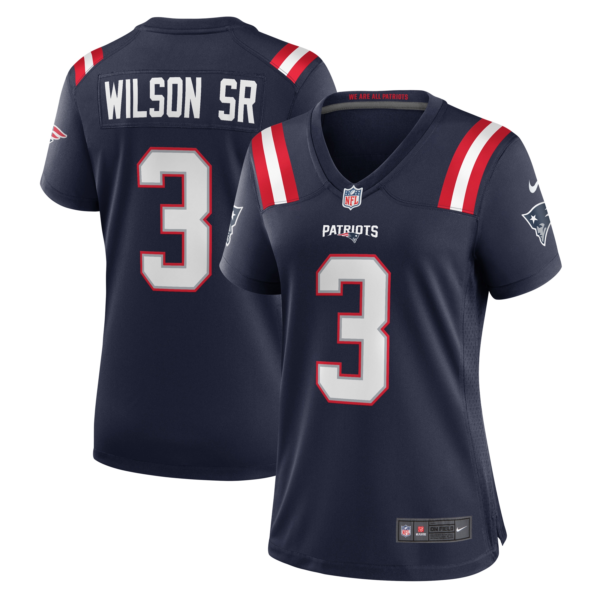 Mack Wilson New England Patriots Nike Women's Team Game Jersey -  Navy
