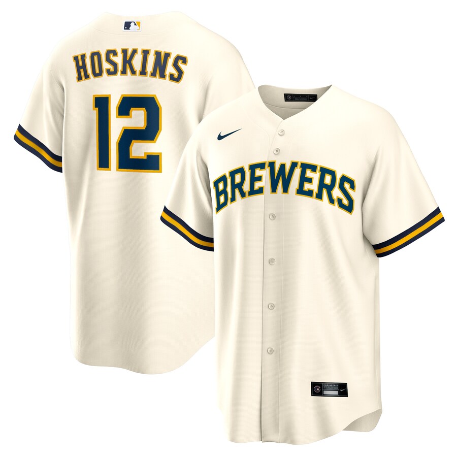 Rhys Hoskins Milwaukee Brewers Home Player Jersey Cream
