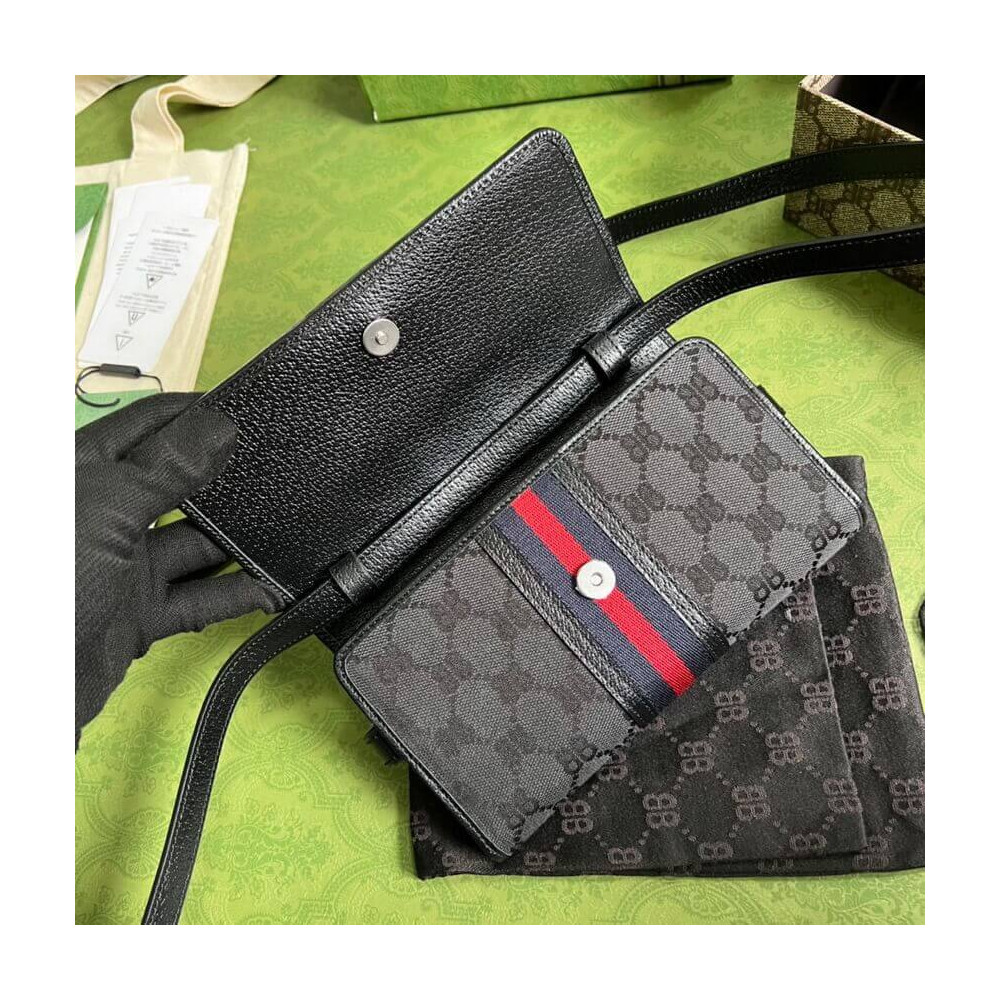Balenciaga x Gucci Hacker Mini Crossbody Bag Black