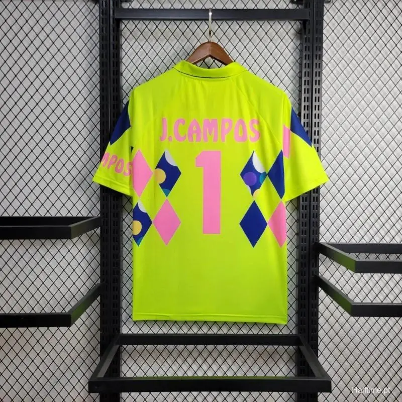 Retro 1992-93 Mexico Goalkeeper CAMPOS 1 Home Green football jersey Retro