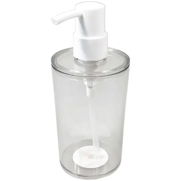 (3 pack) Clear Plastic Liquid Soap Pump Dispenser, 12oz Capacity