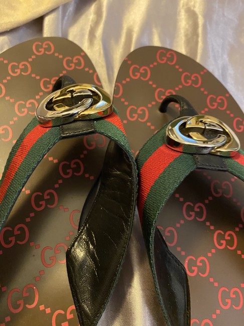 Gucci Gg Thong Web Sandal 612138 H9020 8476