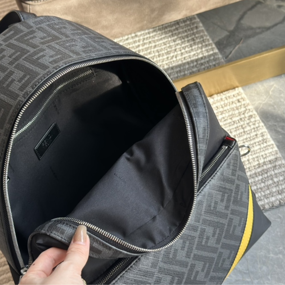 Fendi Diagonal Fendi Diagonal Backpack Nylon Black 35Cm 7Vz042A9Xtf17Bj