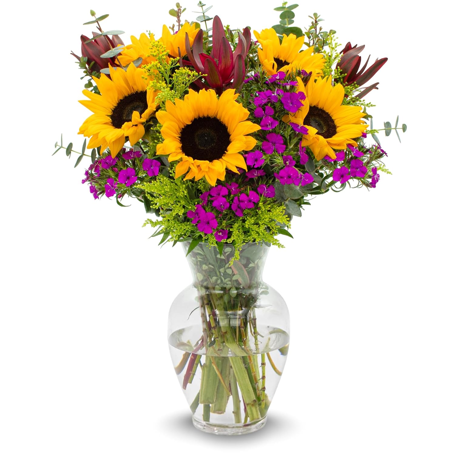 STARGAZER BARN Wildflower Bouquet (Vase Included) - Hand-Tied in the USA - Fresh Flower Delivery for Birthday, Anniversary, Sympathy, Home Decor, Wedding, Easter