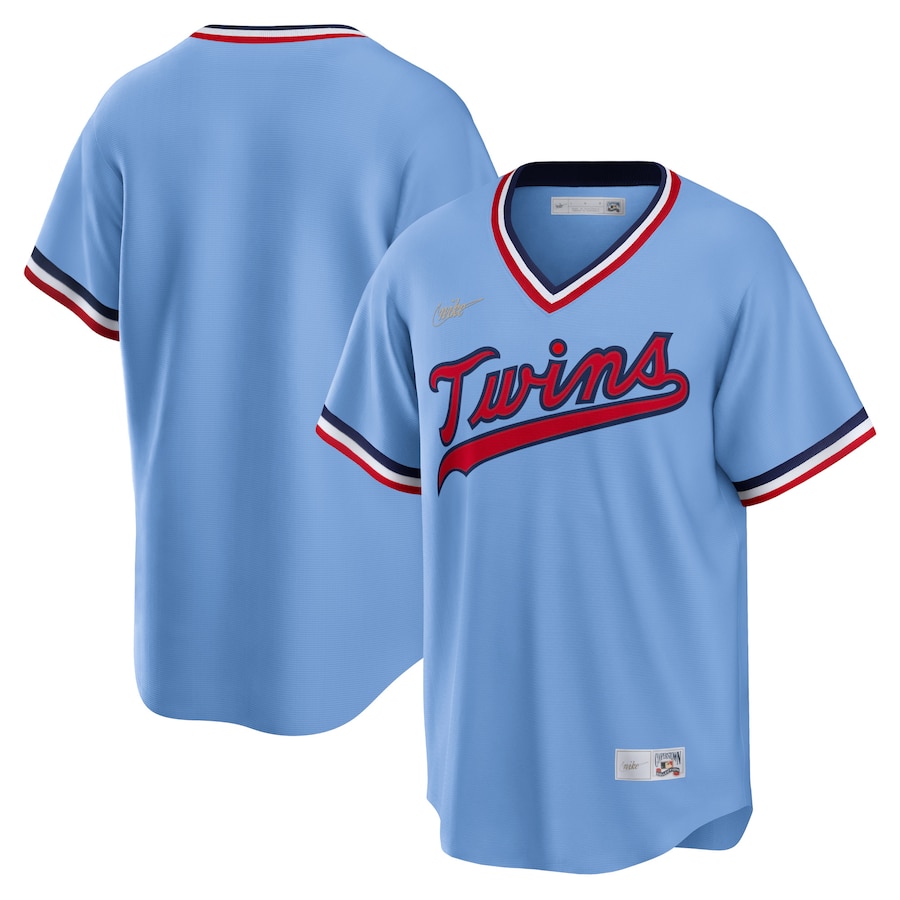 Minnesota Twins Road Cooperstown Collection Team Jersey Light Blue