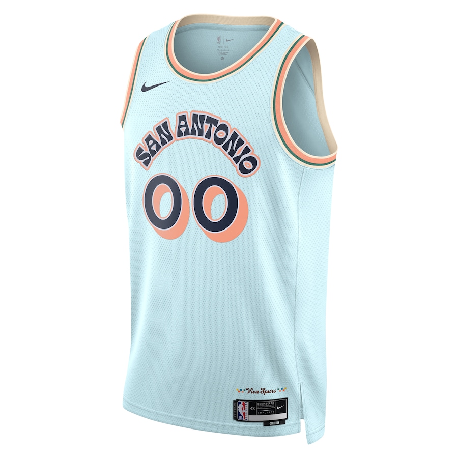 Unisex San Antonio Spurs  Light Blue 2024/25 Custom Swingman Jersey - City Edition