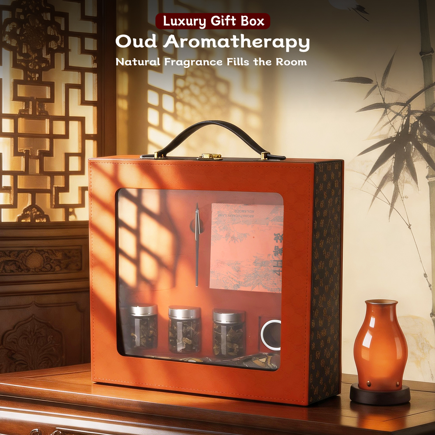 【Sinoscent Serenity Collection 】Aesthetic Mood Lantern Agarwood Aromatherapy Gift Set
