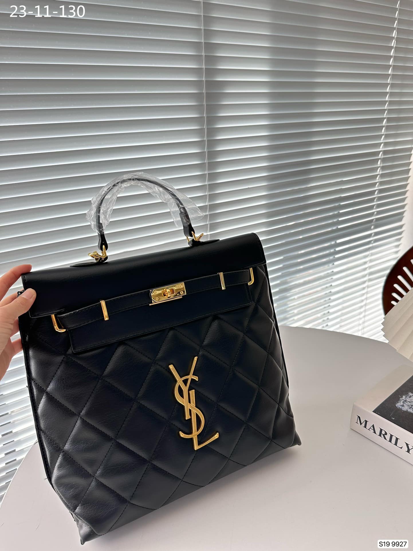 Saint Laurent Leather Backpack Black 30Cm