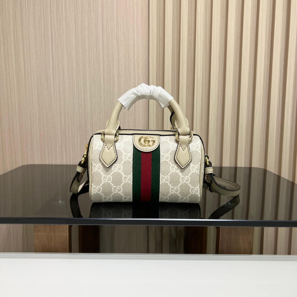 Gucci Ophidia Mini Boston Bag GG Supreme 16.5cm/6.5in