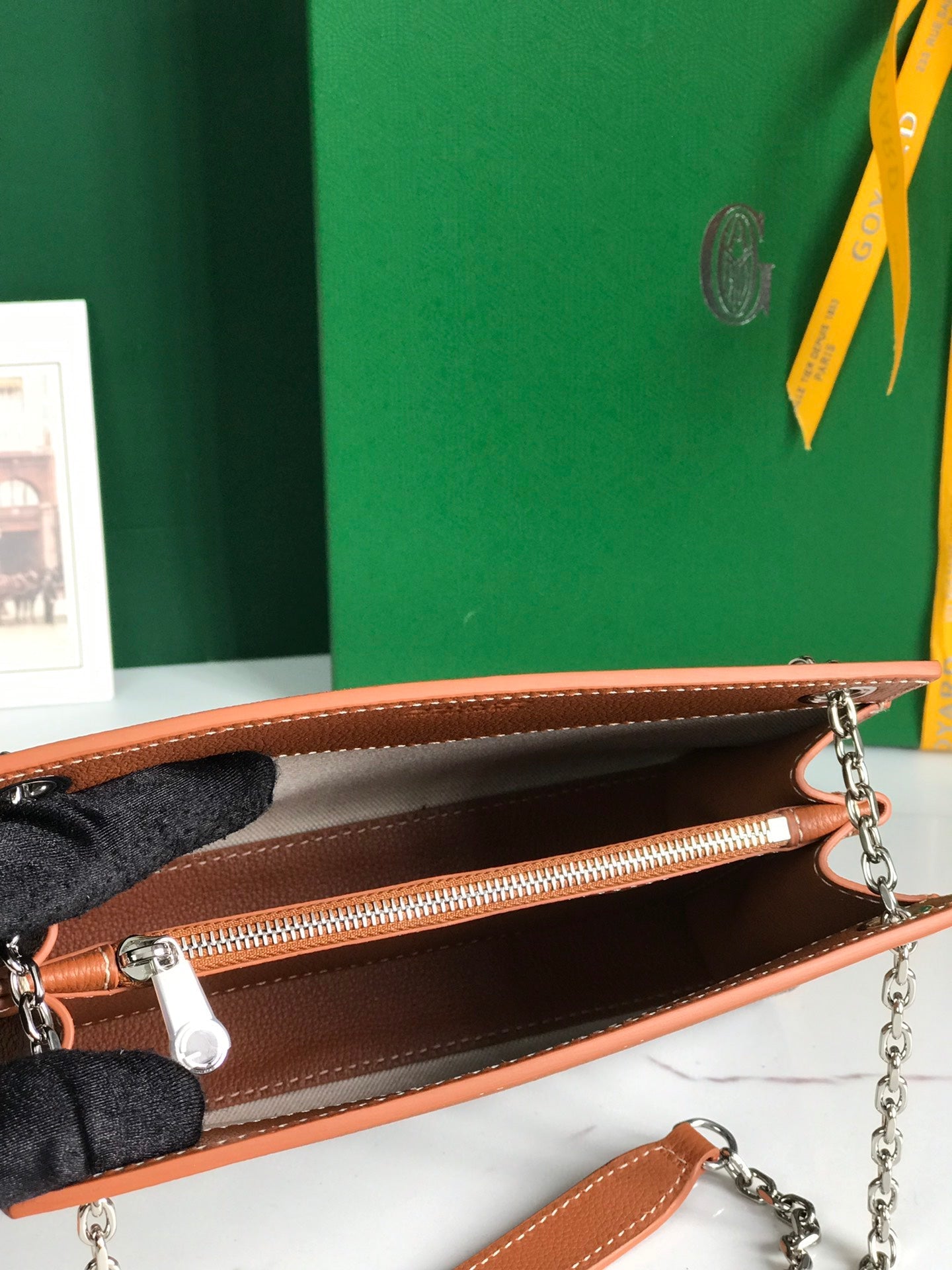 Goyard Rouette Structuré Mini Bag 21 Cm Black Goyardine Canvas And Tan Calfskin