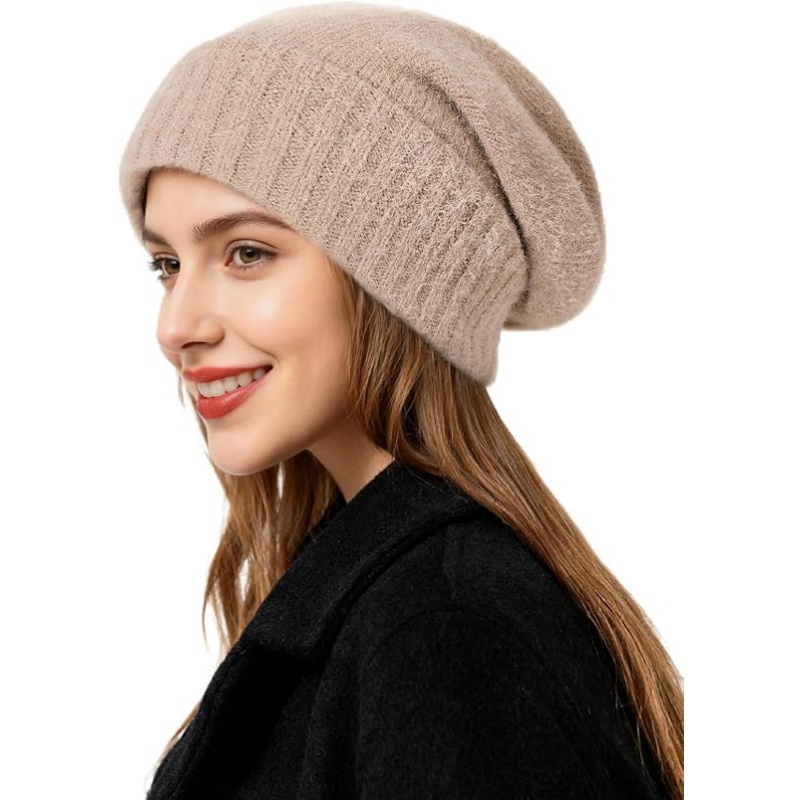 Satin Lined Slouchy Beanie Women