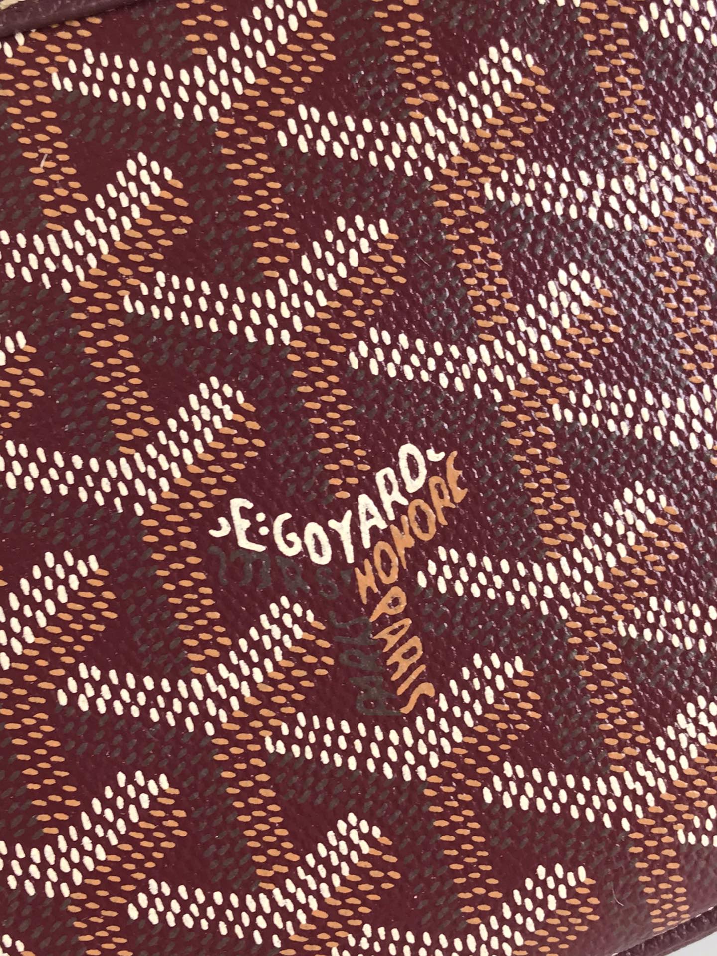 Goyard Hirondelle Bag 25 Cm Wine Red Lambskin And Goyardine Canvas