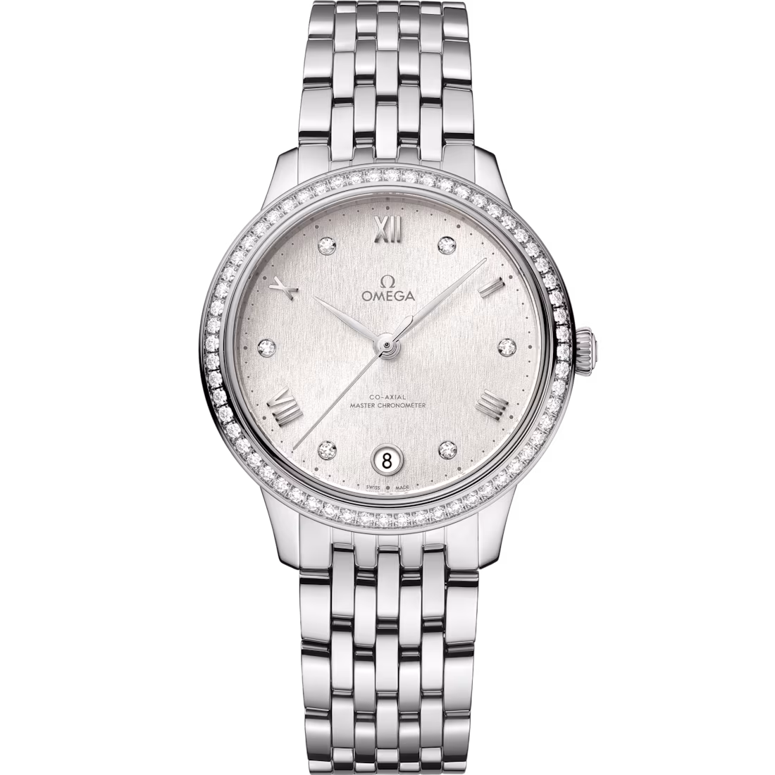 Omega De Ville Prestige, Stainless Steel and Diamond-set, 34 mm 434.15.34.20.52.001