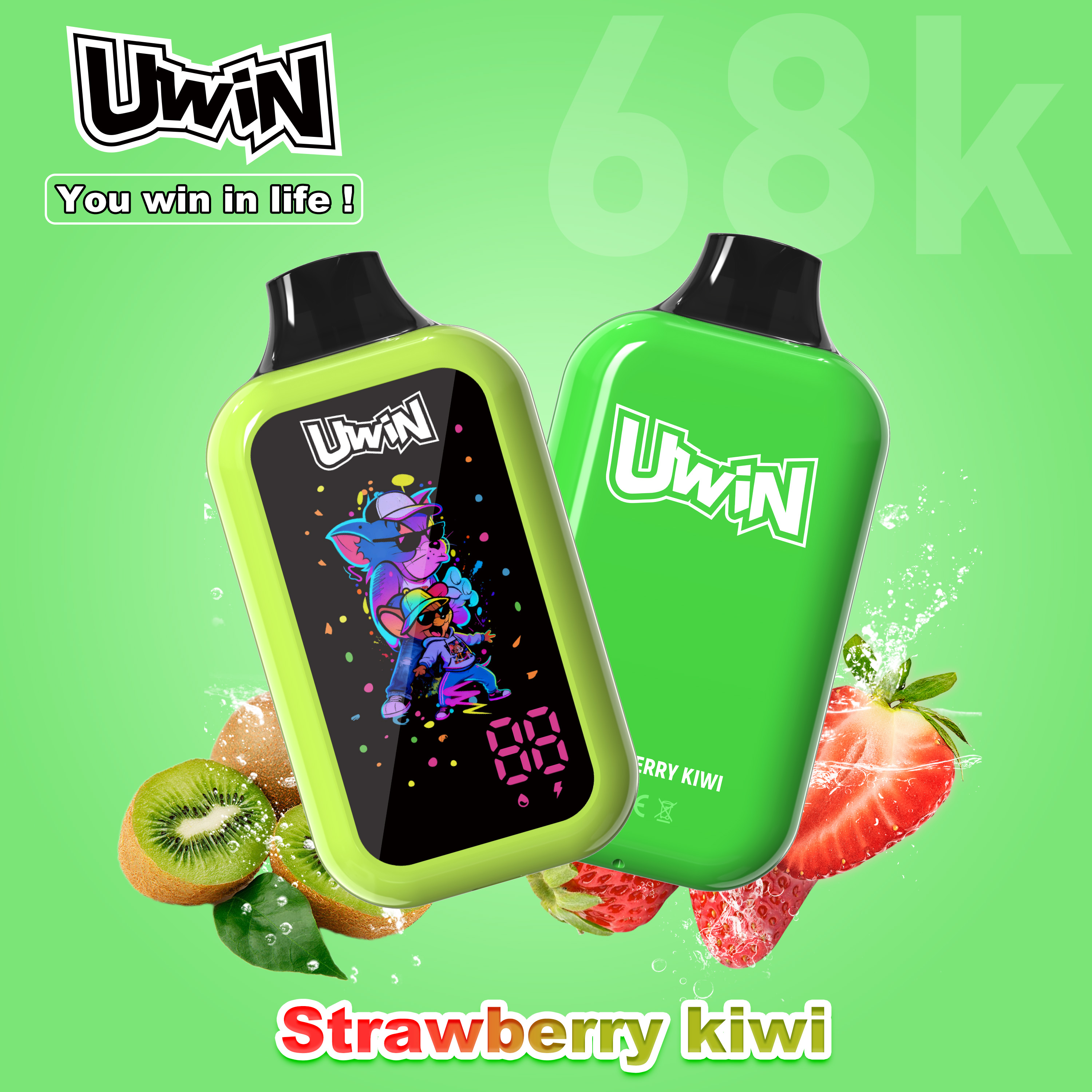 【New Arrive】Uwin digital box 68K Puffs | 0% 2% 3% 5%