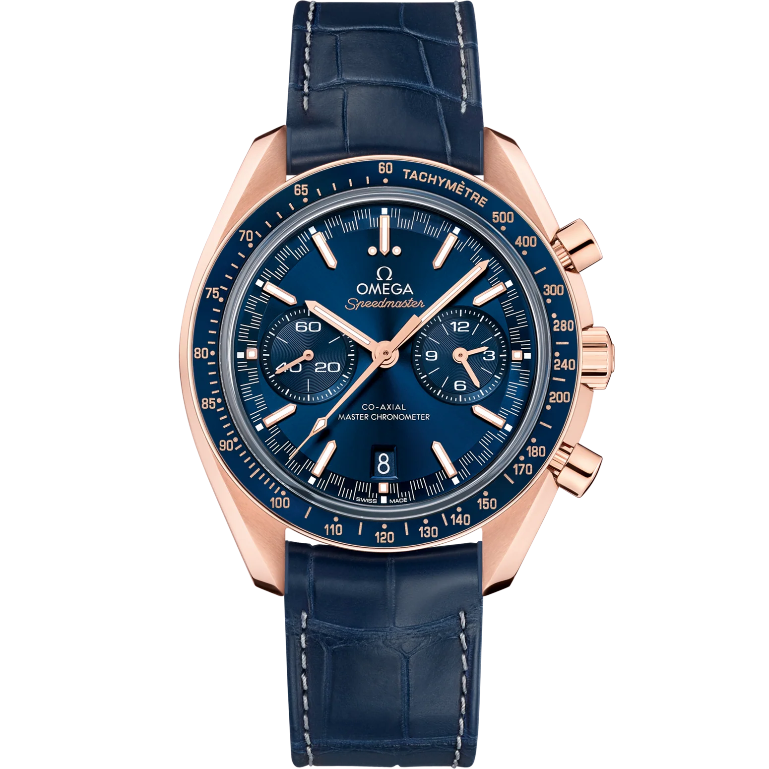 Omega Speedmaster Racing Blue Dial 44.25mm Sedna™ 18k Rose Gold Strap 329.53.44.51.03.001