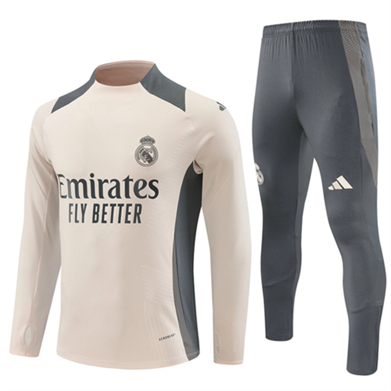 2024-25 Real Madrid Apricot Long Sleeve Training Suit
