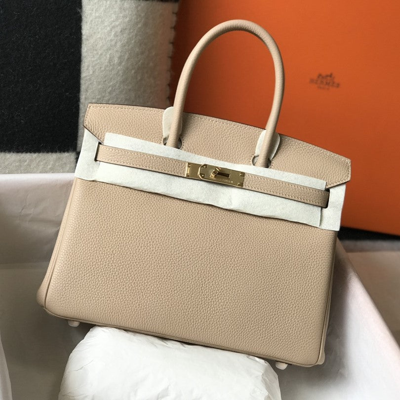Hermes Birkin 35Cm Beige Togo Leather Gold Hardware