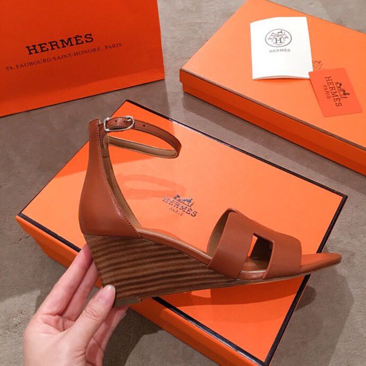 HERMES LEGEND SANDAL BROWN