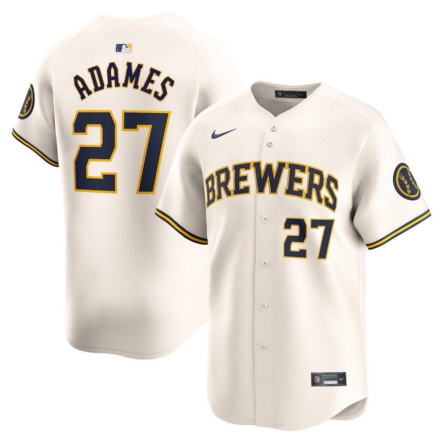 Willy Adames Milwaukee Brewers Home Limited Player Jersey Cream