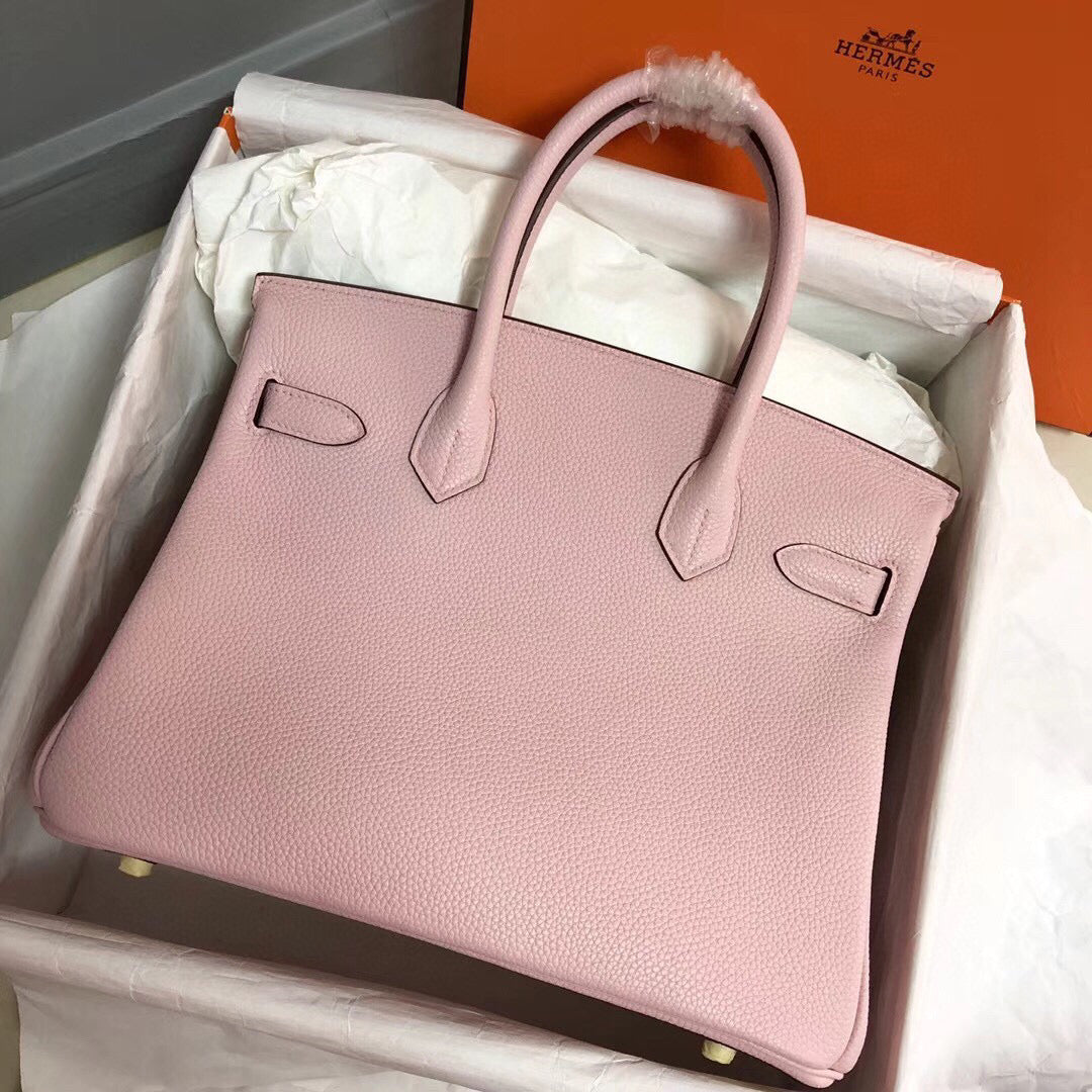 Hermes Birkin 30Cm Pink Togo Leather Gold Hardware