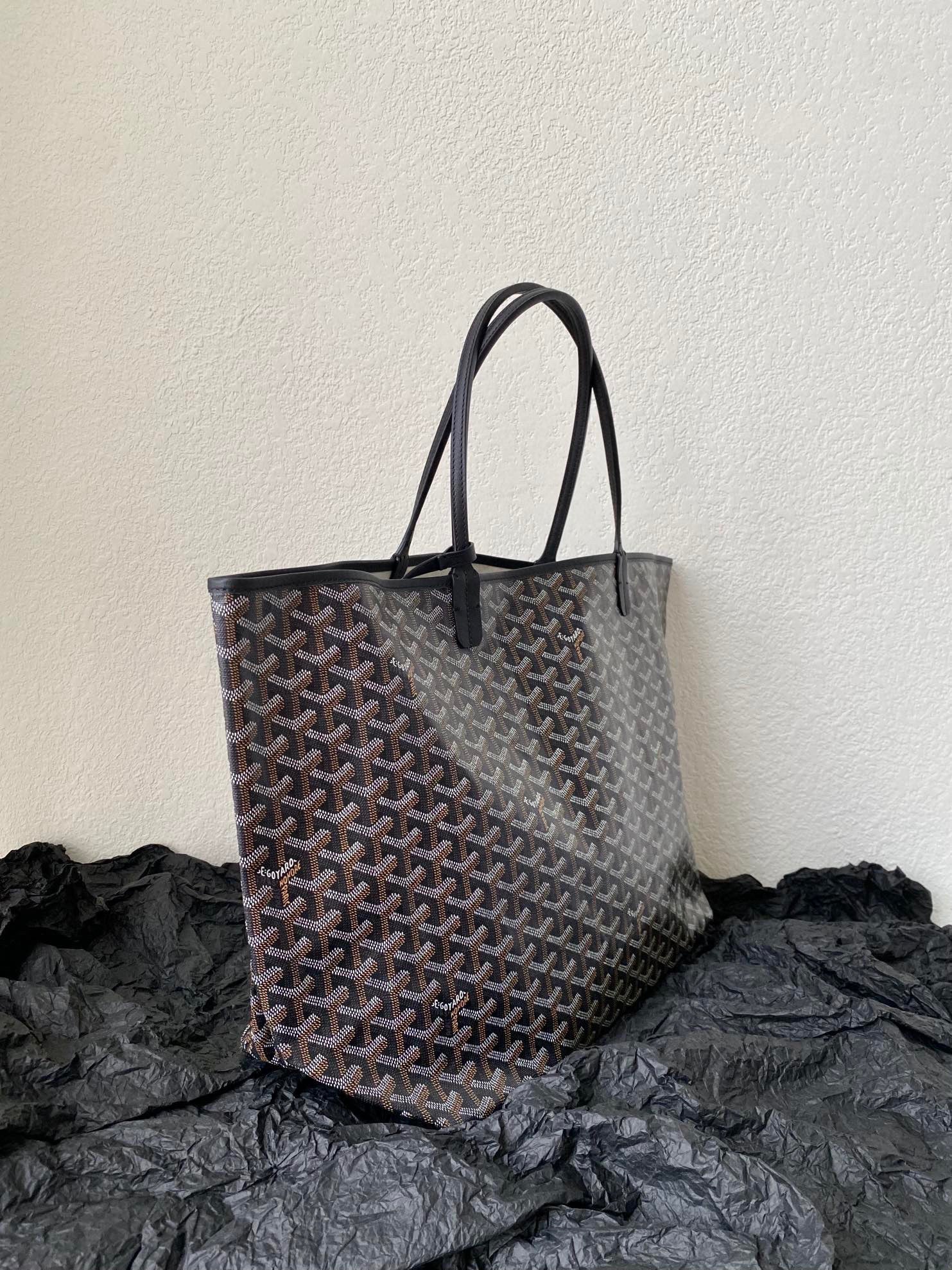 Goyard Saint Louis Gm 40Cm Black Canvas