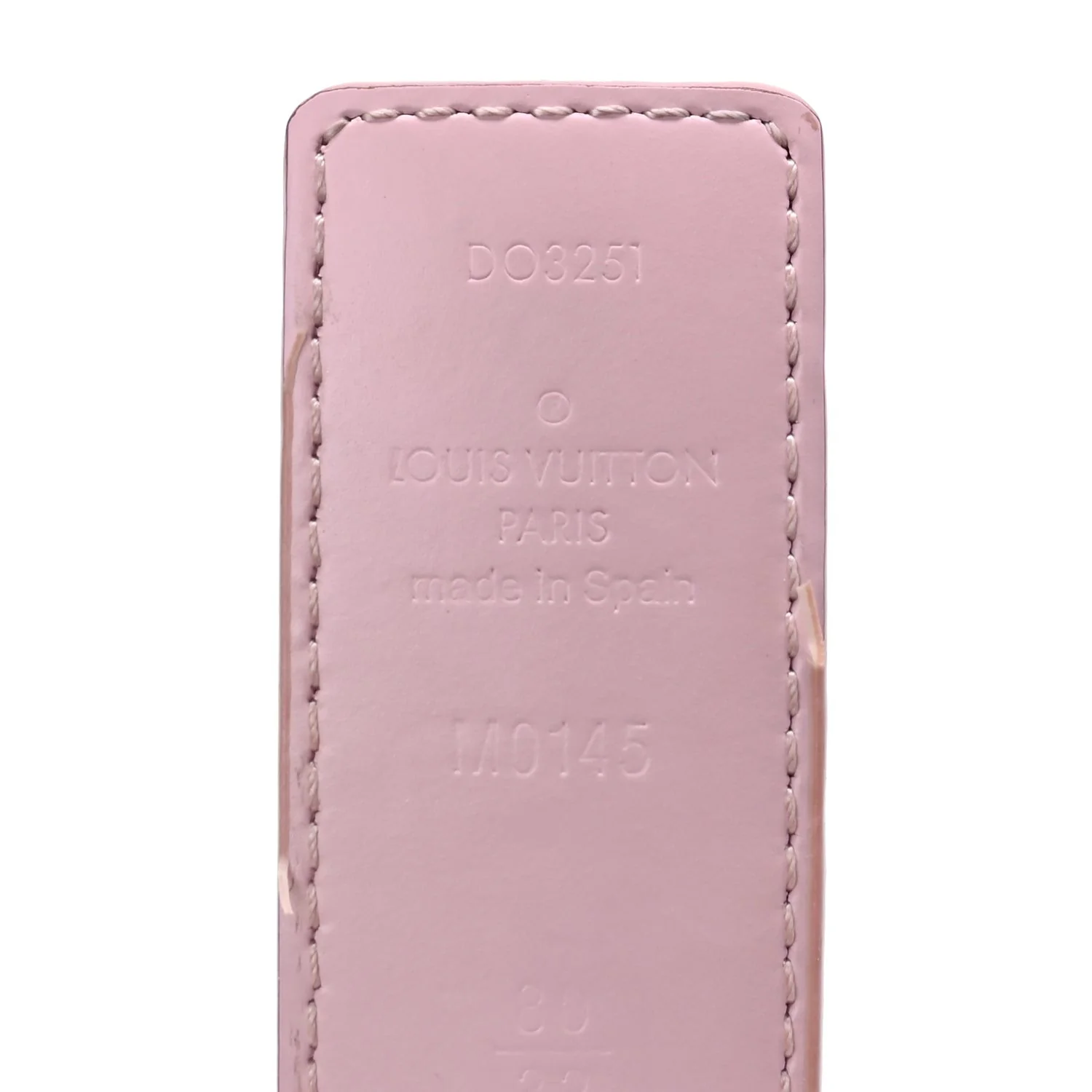 Damier Azur 30mm LV Initiales Reversible Belt 80 32 Pink