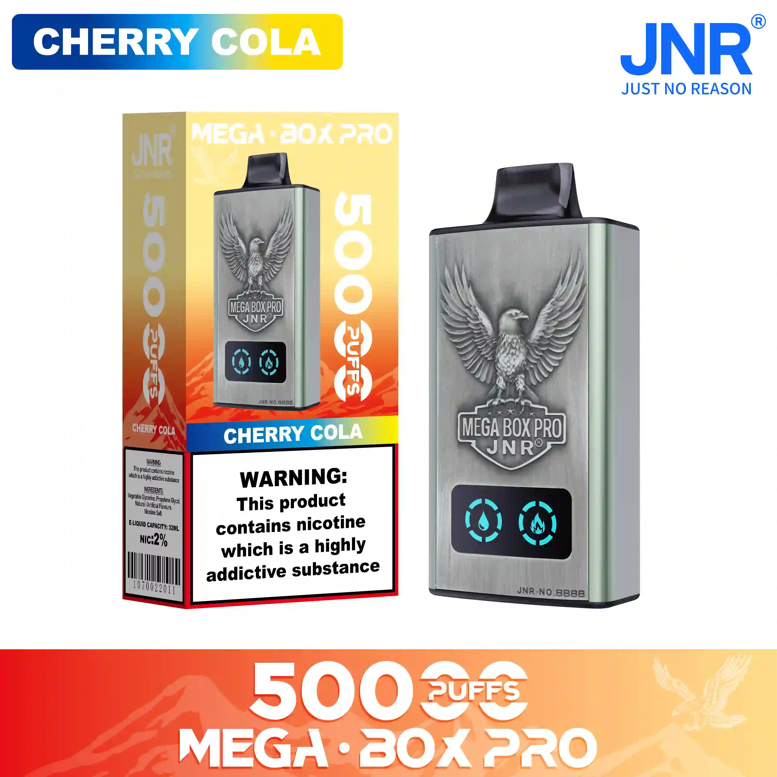 JNR Mega Box Pro 50000 Puffs Disposable Vape