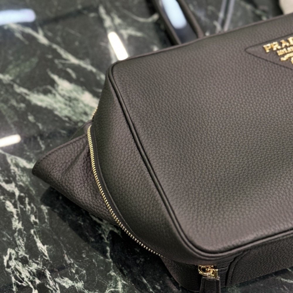 Prada Large Top Handle Bag Black 35Cm