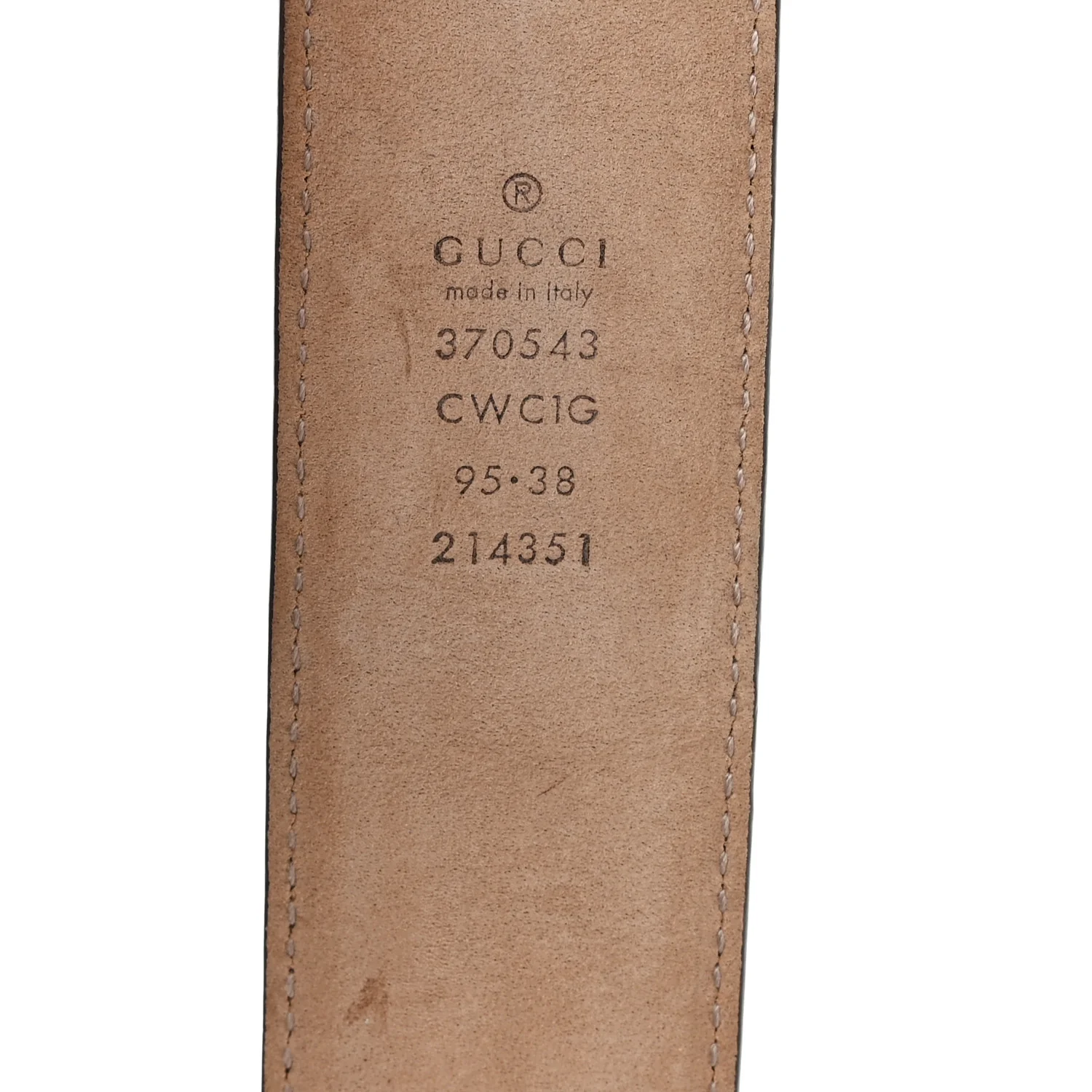 Guccissima Signature Interlocking G 37mm Belt 95 38 Nut Brown
