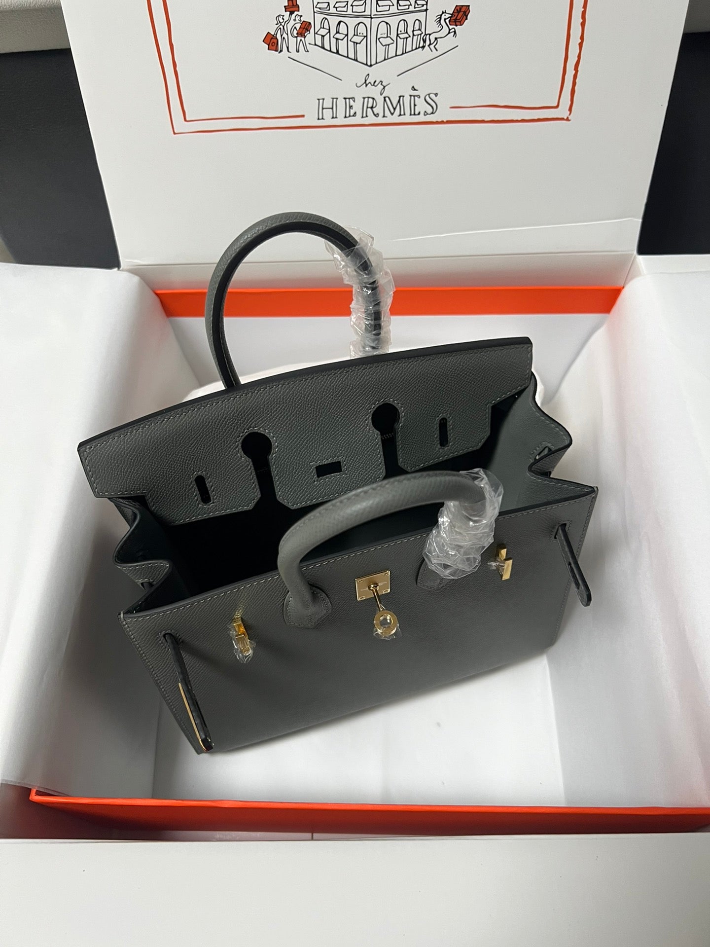 Hermes Birkin Sellier Girs Etan Epsom Leather Gold Hardware