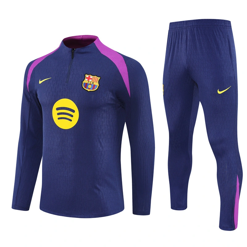 Player 2025-26 Barcelona Half-Pull Training Suit Jersey Set