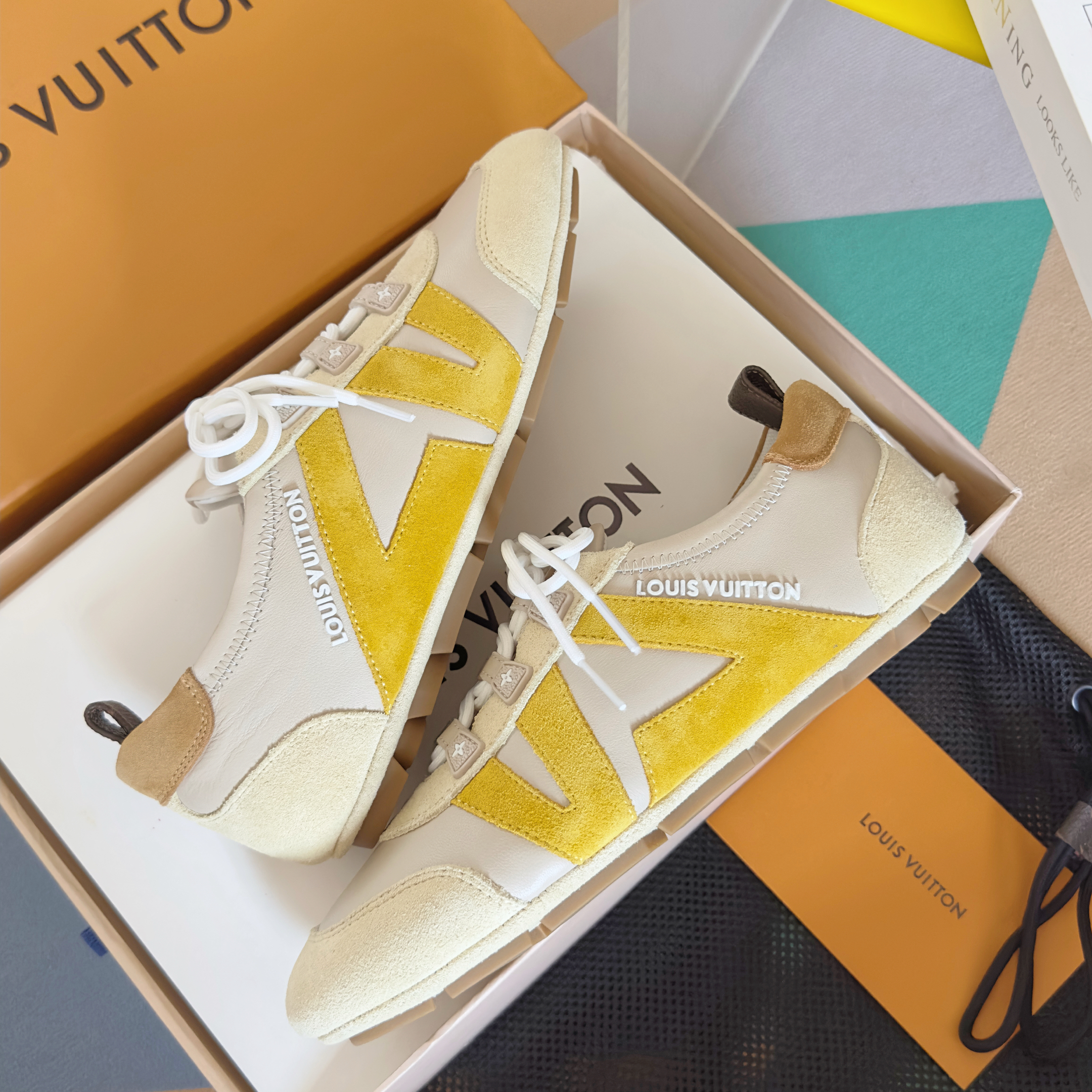 Louis Vuitton Sneakerina Yellow Beige – Women’s Ballet-Inspired Slim Sneakers