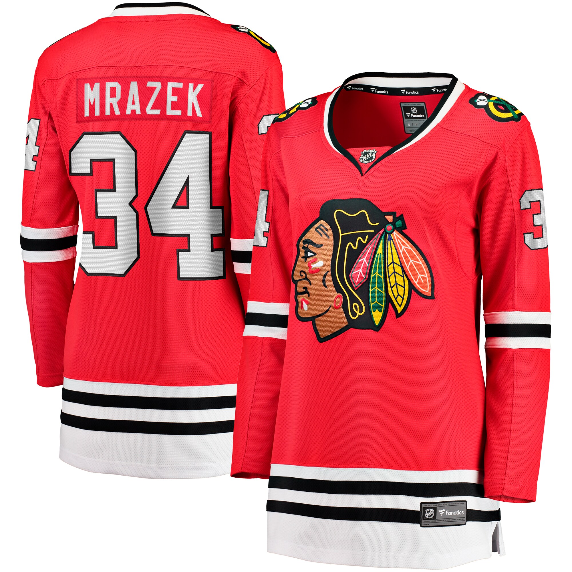 Petr Mrazek Chicago Blackhawks Fanatics Women’s Home Breakaway Player Jersey – Red